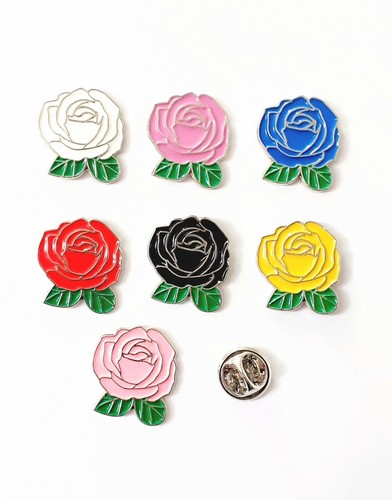 Rose flower lapel pin badges - rose,