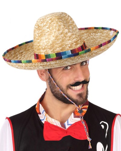 18in mexican sombrero straw - sombrero,