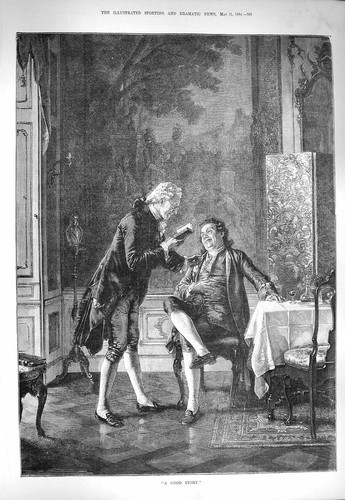 Original old antique print - antique,