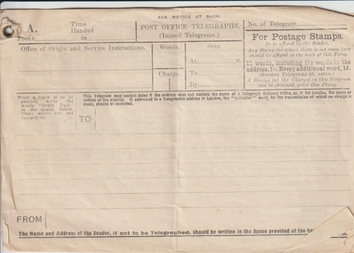 Post office telegrams - post,