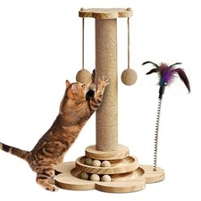 Tall Cat Scratching Post Cats Tree Scratcher Kitten Scratch Post Play Track Ball