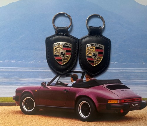 Two genuine porsche keyrings - genuine,