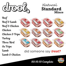 DROOL MINCES FROZEN RAW DOG