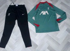 Men's   NIKE LIVERPOOL FC TRACKSUIT / BLACK/GREEN /MEDIUM