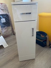 Hi-Gloss bathroom floor standing cabinet with drawer