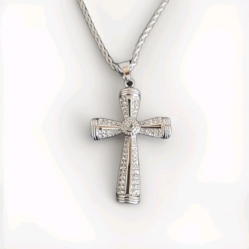 Dazzling diamond cross pendant - dazzling,