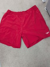 mens speedo swimming trunks medium side pockets back pocket and netting lining 