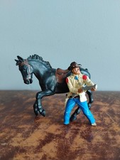 Vintage Cowboy & Black Horse