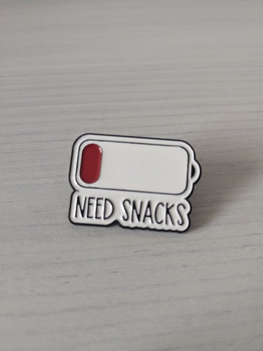 Need snacks pin brooch - snacks,
