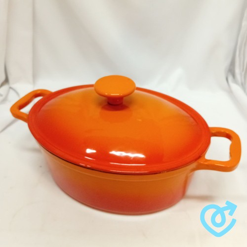 Cast iron casserole dish - iron, oval