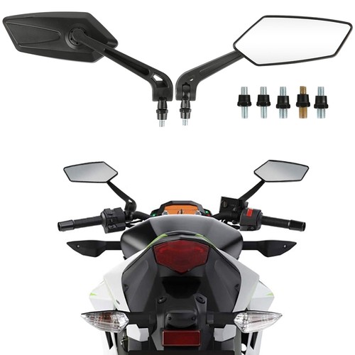 Black motorcycle rearview - black,