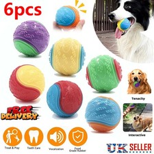Scooby-Doo Durable Squeaky set of 6 Dog Balls for teeth Cleaning Interactive UK