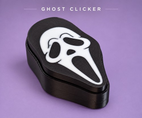 Ghost face fidget clicker - , in