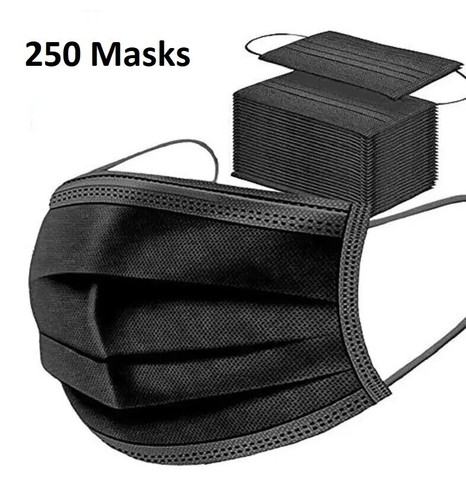 250x black disposable face - 250x,