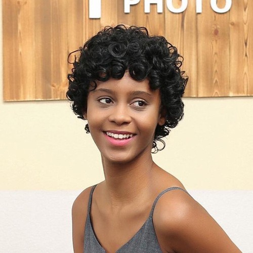 Short afro curly brazilian - short,