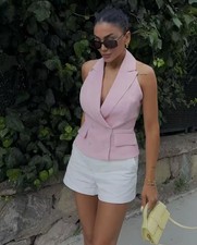 ZARA NEW PINK Waistcoat Top