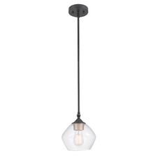 Electric Harrow 1-Light Pendant, Gold Accent Socket, Shade 60312, 59.6", Matt...