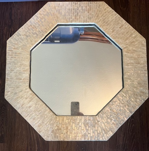Mother pearl hexagon mirror - mother,
