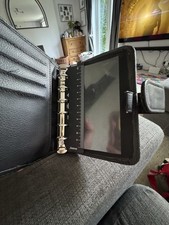 Filofax black leather mini