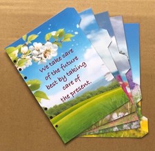 A5 Filofax Organiser Dividers in a Gorgeous Calm Quote Designs - Laminated