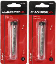 2 Qty BlackSpur Solder Wire Tube Tin Lead DIY Hobby Electrical Soldering 60/40
