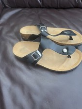 Biocomfort Ladies Sandals Size 5 Leather Thong Toe Post Summer Flats