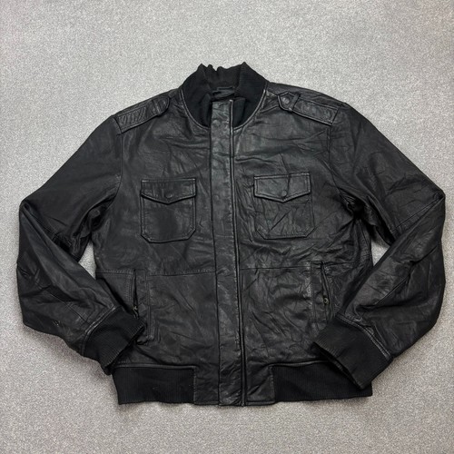 Leather flying jacket - leather, adult