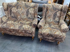 HSL  2 Seater High Seat Sofa With Matching Chair. Superb Condition