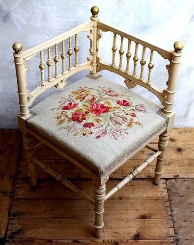 Antique french corner chair - french,
