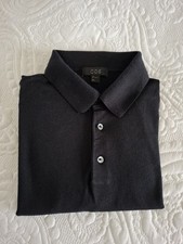 Mens COS fine merino wool polo shirt jumper size S slim fit dark navy blue