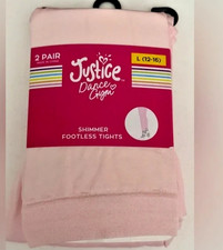 JUSTICE Shimmer Footed Tights