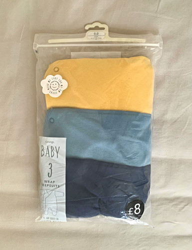 George wrap sleepsuits - wrap, pack