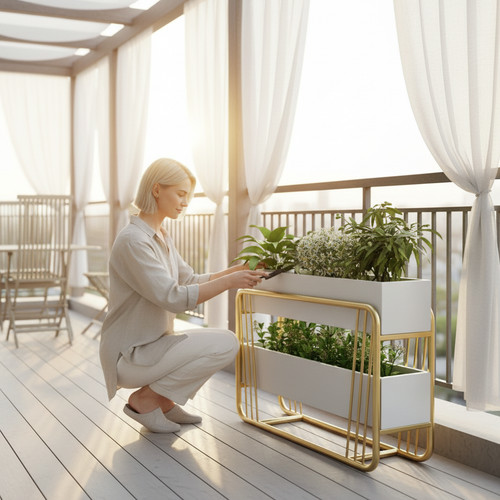 Movable outdoor planter box - movable,
