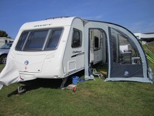 Sun Camp Platinum Ultima 390 Lightweight Caravan Awning Blue with Back legs