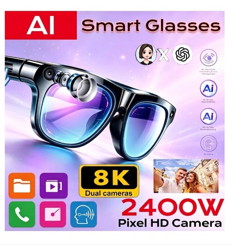 Smart glasses camera - ai, 8k