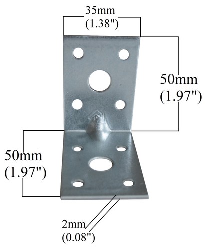 Heavy duty 2mm thick zinc - 2mm,