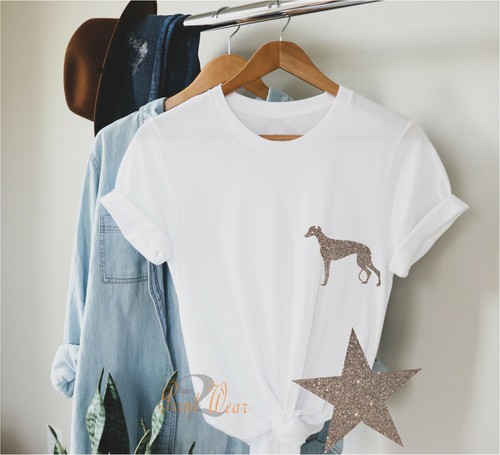 Greyhound glitter print - greyhound,