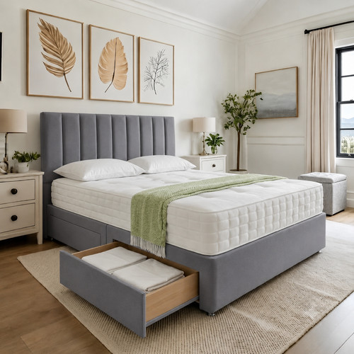 Luxury divan bed set with - bed,