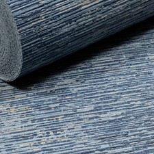 Blue Gold Metallic Wallpaper