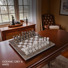 Grey Oceanic & White Handmade