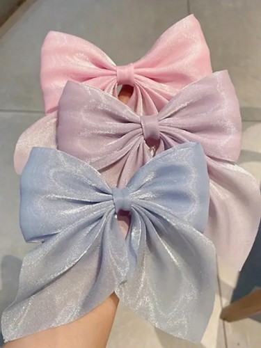 Bling bow hair clips 3 - bow,