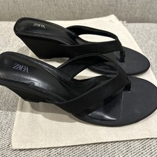 Zara Split Suede Wedge Heel