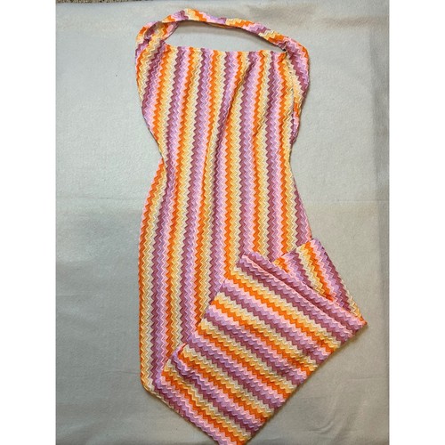 Musera pink orange - pink, chevron