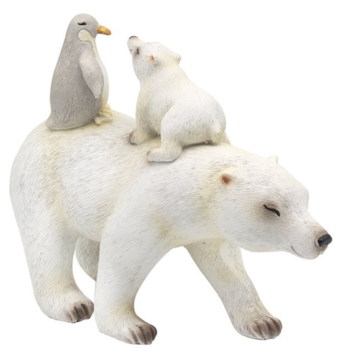 Polar bears ornament with baby - polar,