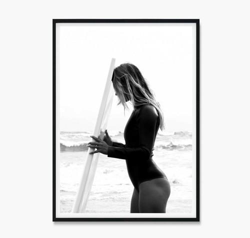 Surfer girl art - girl,