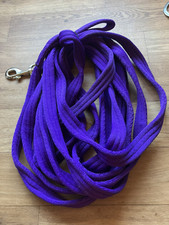 Shires Soft Padded Lunge Rein Lunge Line Purple Looped Handle