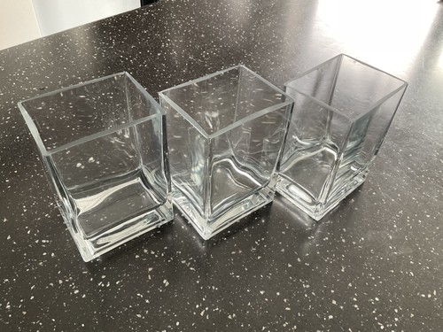 Glass vases 10cm 8cm - 10cm, x