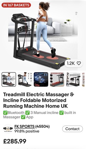 Treadmill electric incline - electric,