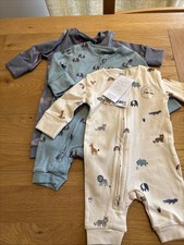 Next 3 Pack Sleepsuits Size 1