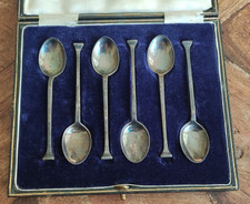 Art Deco Silver Tea Spoons Set